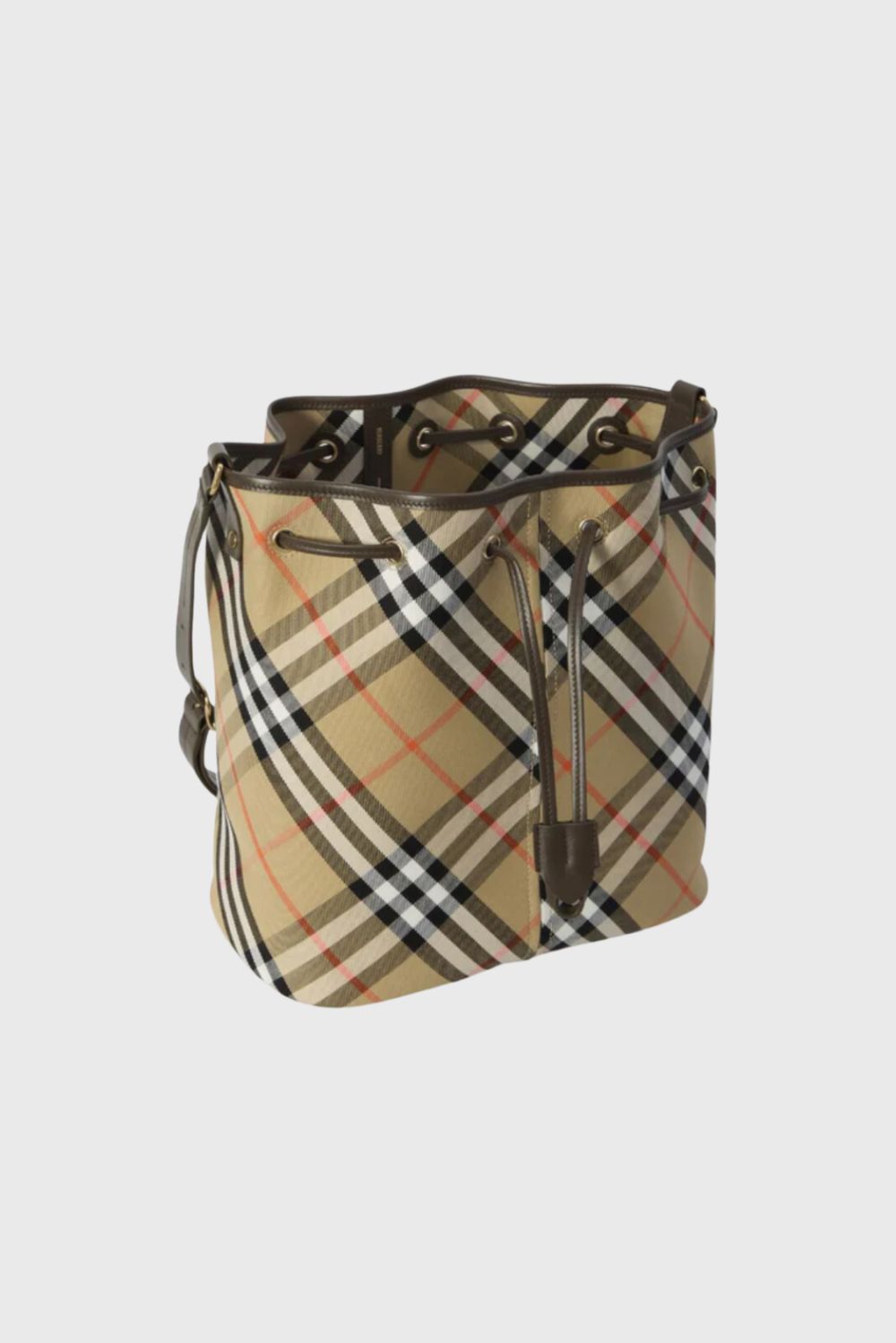 Lush Collective | Burberry Check Bucket Bag Open