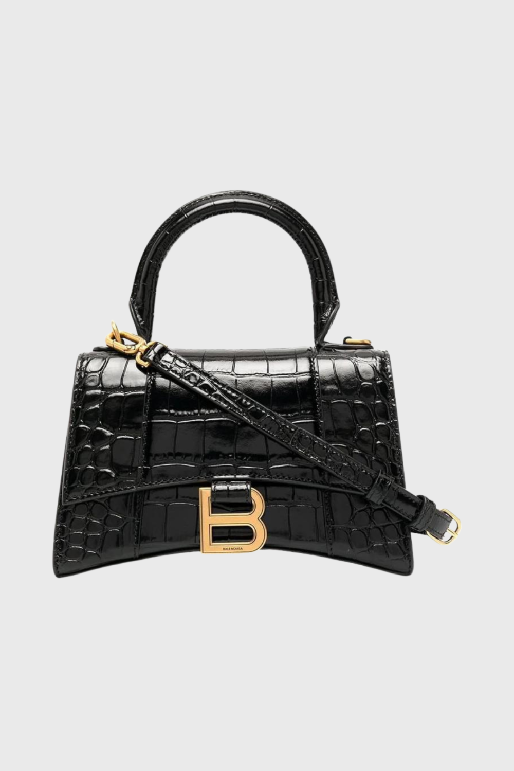 Lush Collective | Balenciaga Hourglass XS Leather Handbag Black