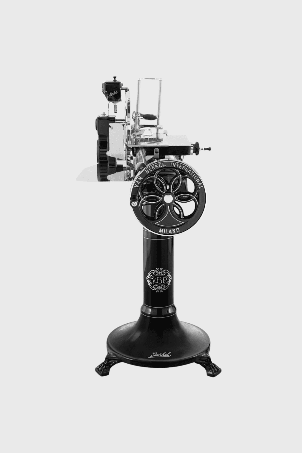 Lush Collective | Berkel B114 Flywheel Cured Meat Slicer Volano B114 Black + Pedestal