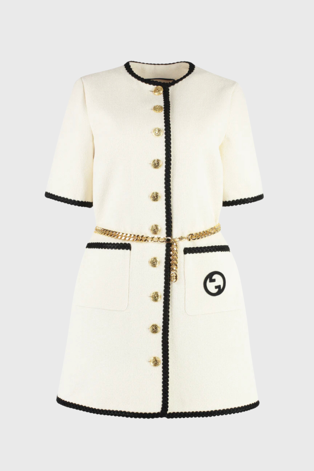 Lush Collective | Gucci Wool Blend Tweed Dress White