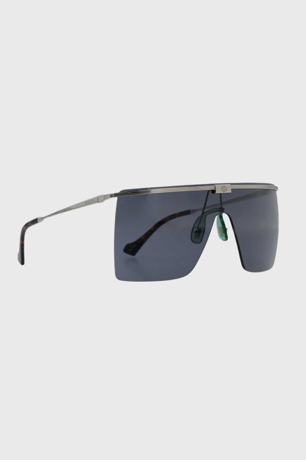 Lush Collective | Gucci Men's Squared Sunglasses in Grey Angle