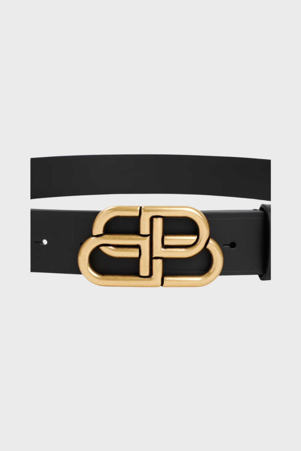 Lush Collective | Balenciaga Men's Leather BB Belt Close-up