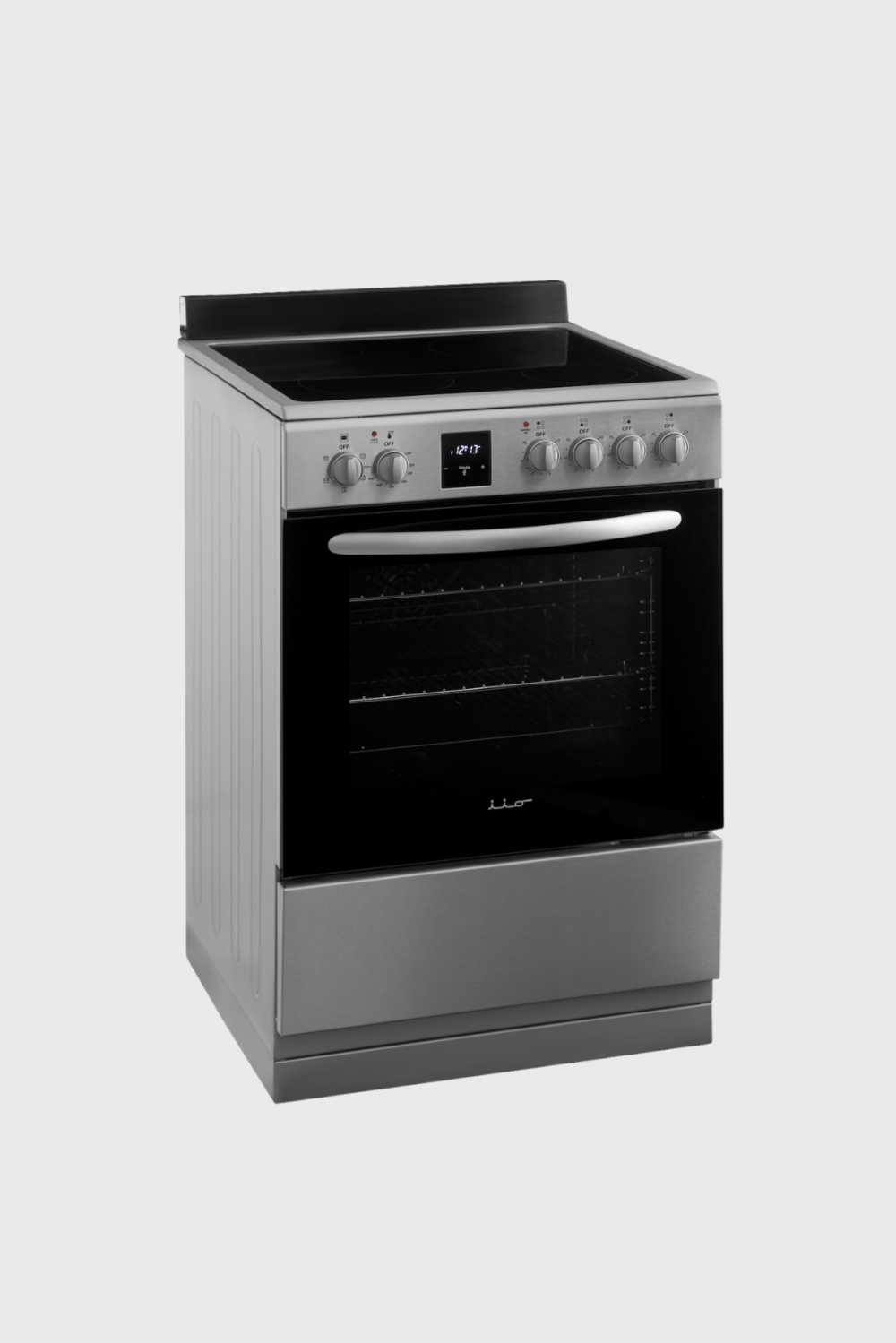 Lush Collective | iio Kitchen Stove ER1 24 inch Freestanding Electric Stove with 3 cu. ft. Convection Oven Angle