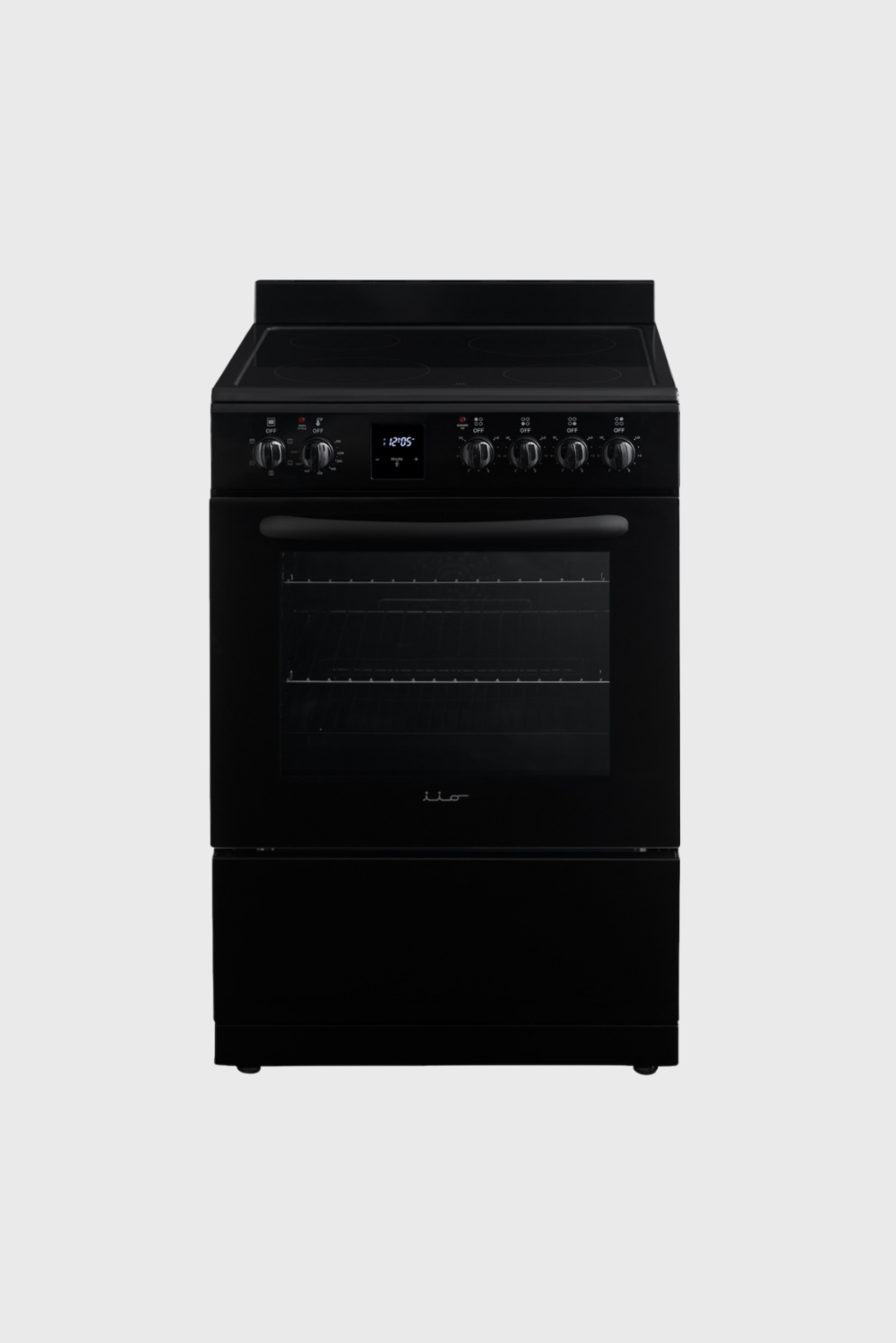 Lush Collective | iio Kitchen Stove ER1 24 inch Freestanding Electric Stove with 3 cu. ft. Convection Oven Black