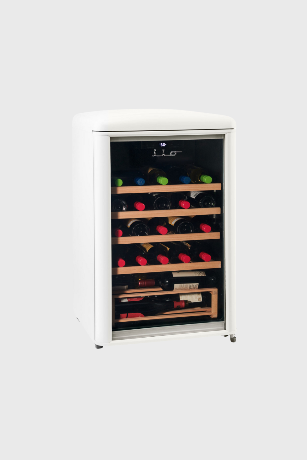 Lush Collective | iio Kitchen Wine Cooler WC1 (iFF2-WS30) 30 bottle Retro-style, single zone, free-standing wine cooler Cream