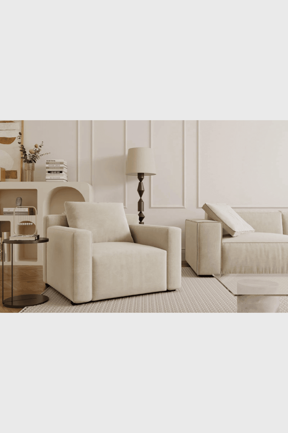 Lush Collective | Acanva Persia Armchair Modern Comfort & Elegant Design Living Room