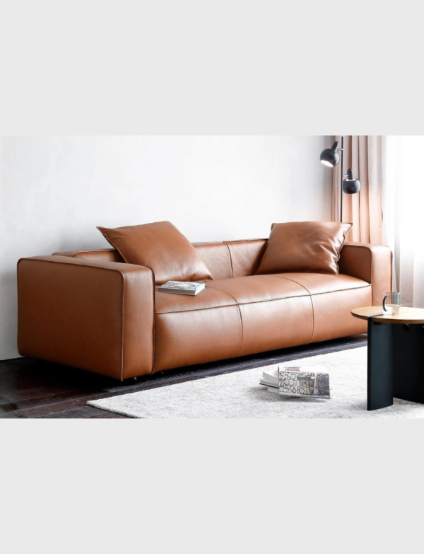 Lush Collective | Acanva Pomona Leather 3-Seater Sofa