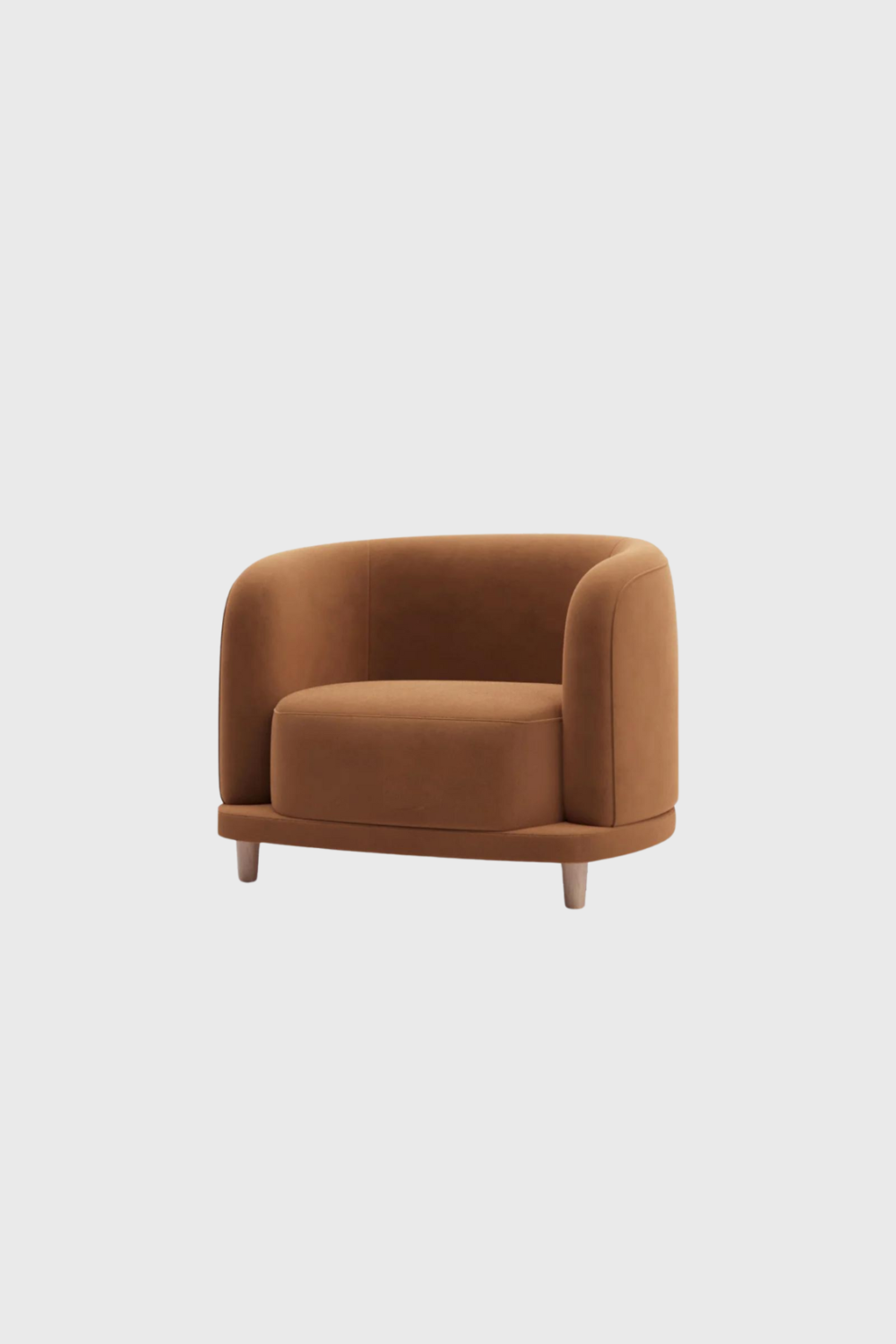 Lush Collective | Acanva Cora Lounge Chair in Velvet Tangerine