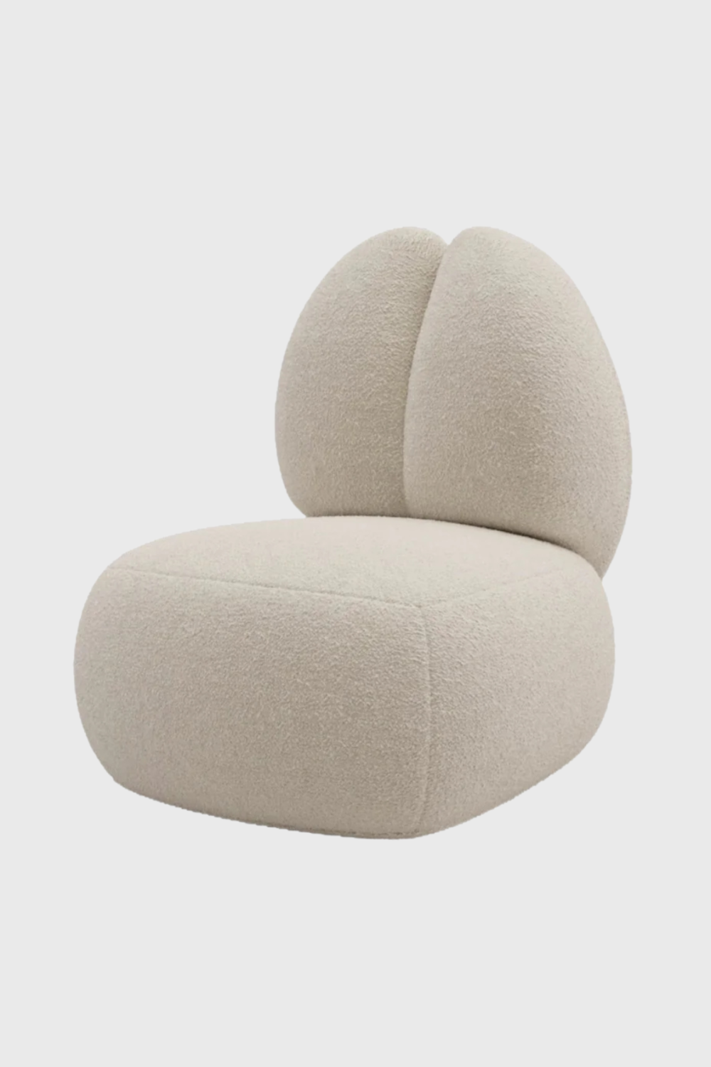 Lush Collective | Acanva Moony Fleece Curved Lounge Chair Front
