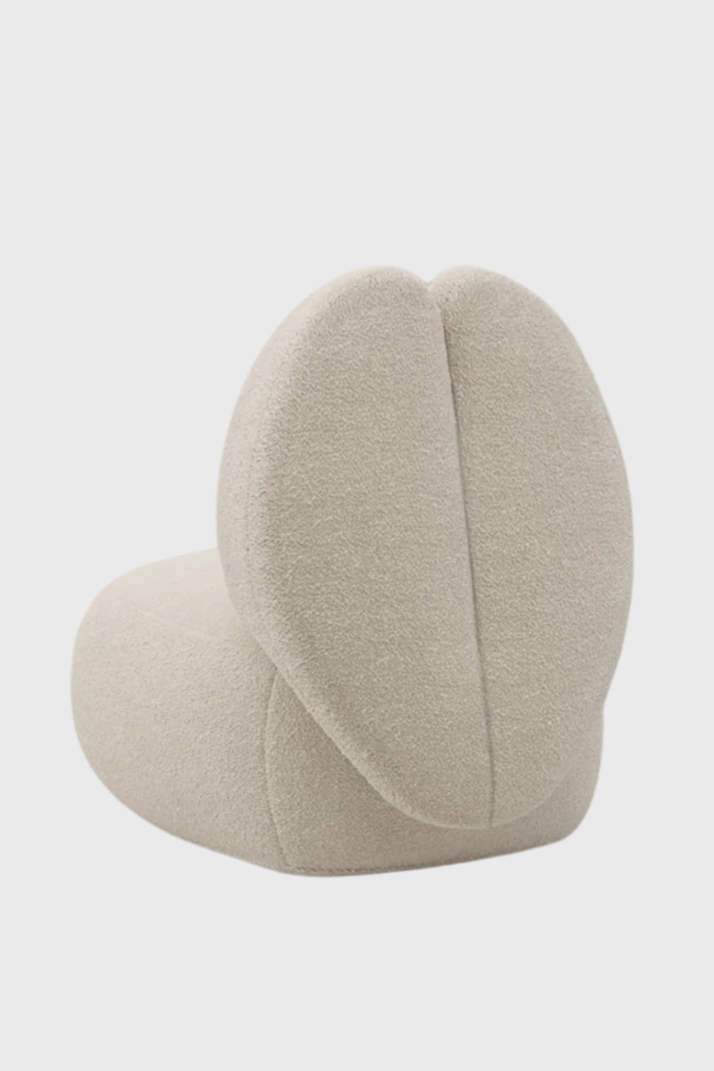 Lush Collective | Acanva Moony Fleece Curved Lounge Chair Detail