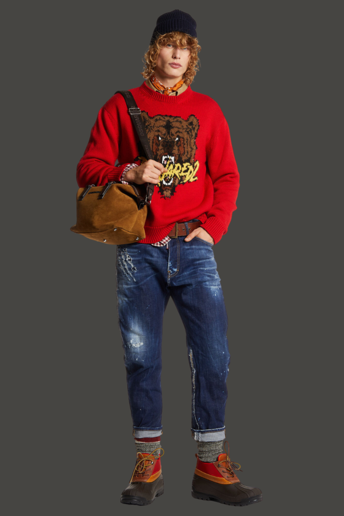 Lush Collective | DSQUARED2 Jacquarded Crewneck Pullover Styled Sweater Holiday Gifts for Your Boyfriend