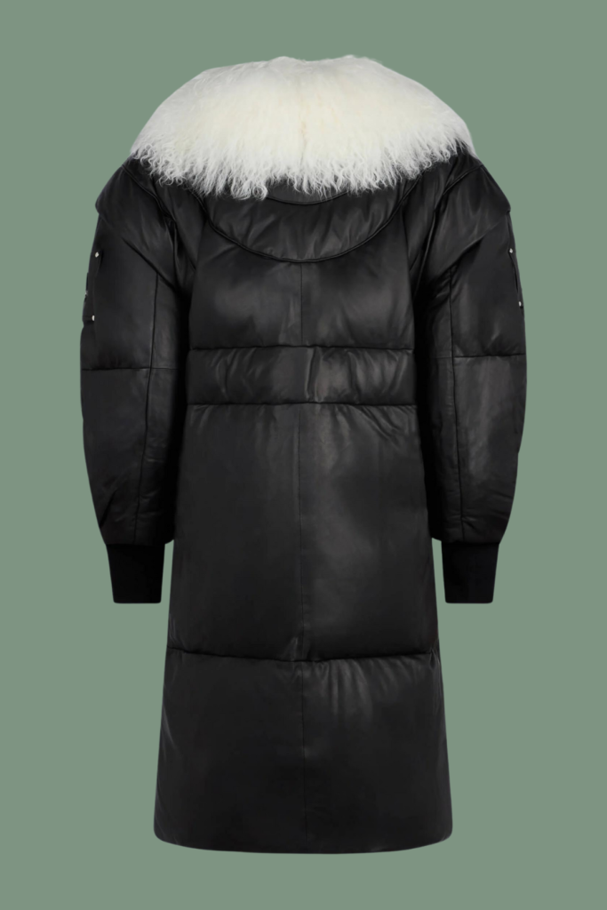 Lush Collective | LUAR UNISEX LEATHER COCOON PARKA Back 