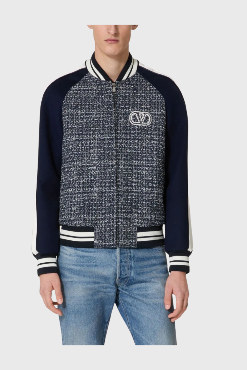 Lush Collective | VALENTINO VISCOSE BOMBER JACKET Model