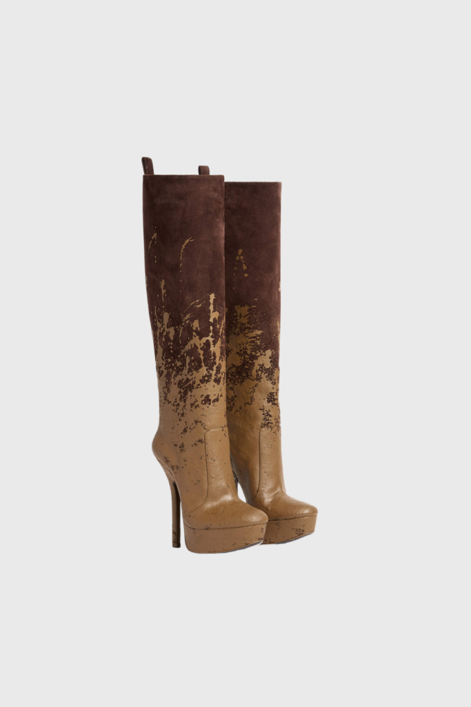 Lush Collective | DSQUARED2 Deanday Heeled Leather Long Boots