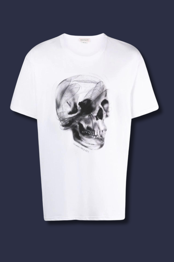 Lush Collective | ALEXANDER MCQUEEN SKULL PRINT ORGANIC COTTON T-SHIRT Holiday Gift for Your Boyfriend