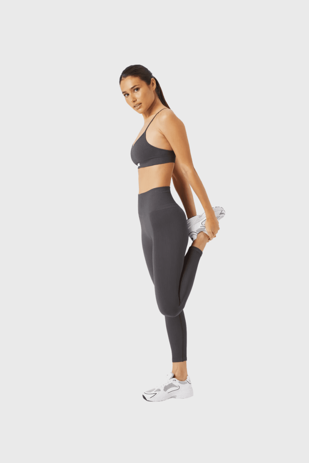 Lush Collective | Björn Borg Studio Seamless Ribbed Tights Asphalt