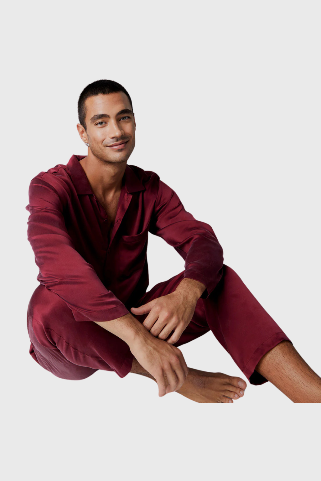 Lush Collective | Lunya Men's Washable Silk Button Up Set