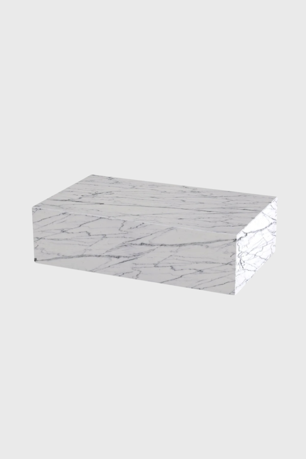 Lush Collective | Ozarke Italian Carrara White Coffee Table Front