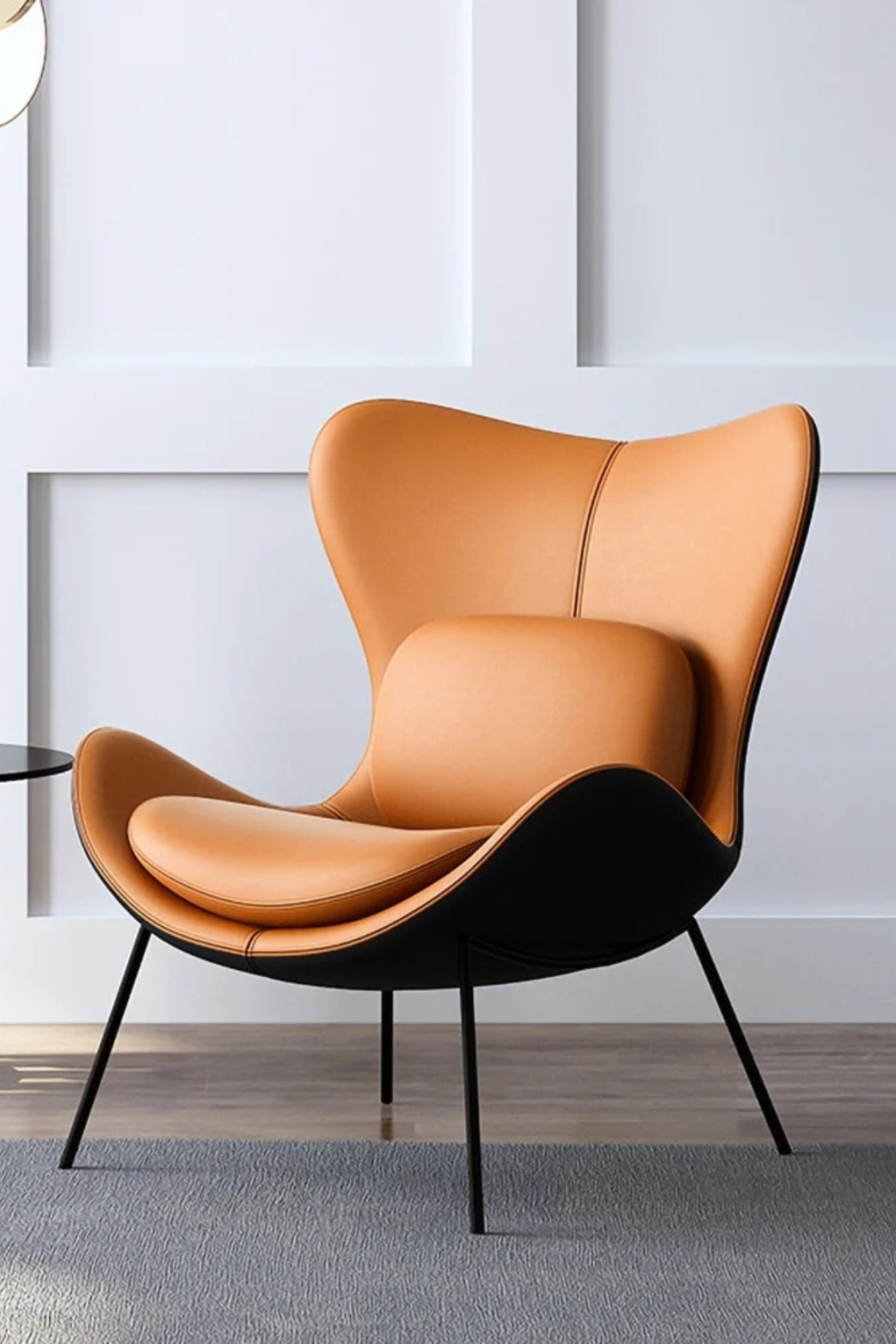 Lush Collective | Homary Modern Accent Chair with PU Leather Upholstery