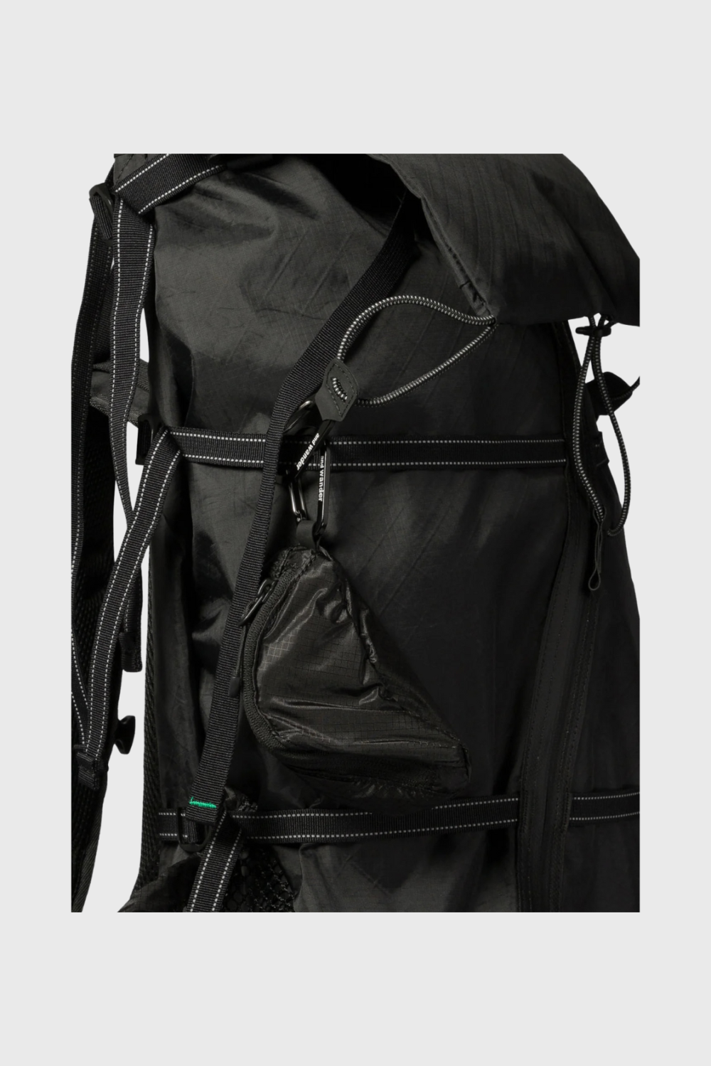 Lush Collective | And Wander Black ECOPAK 40L Backpack Detail