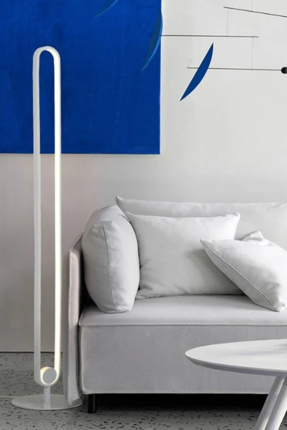 Lush Collective | Ozarke Minimalist Modern LED Floor Lamp - White