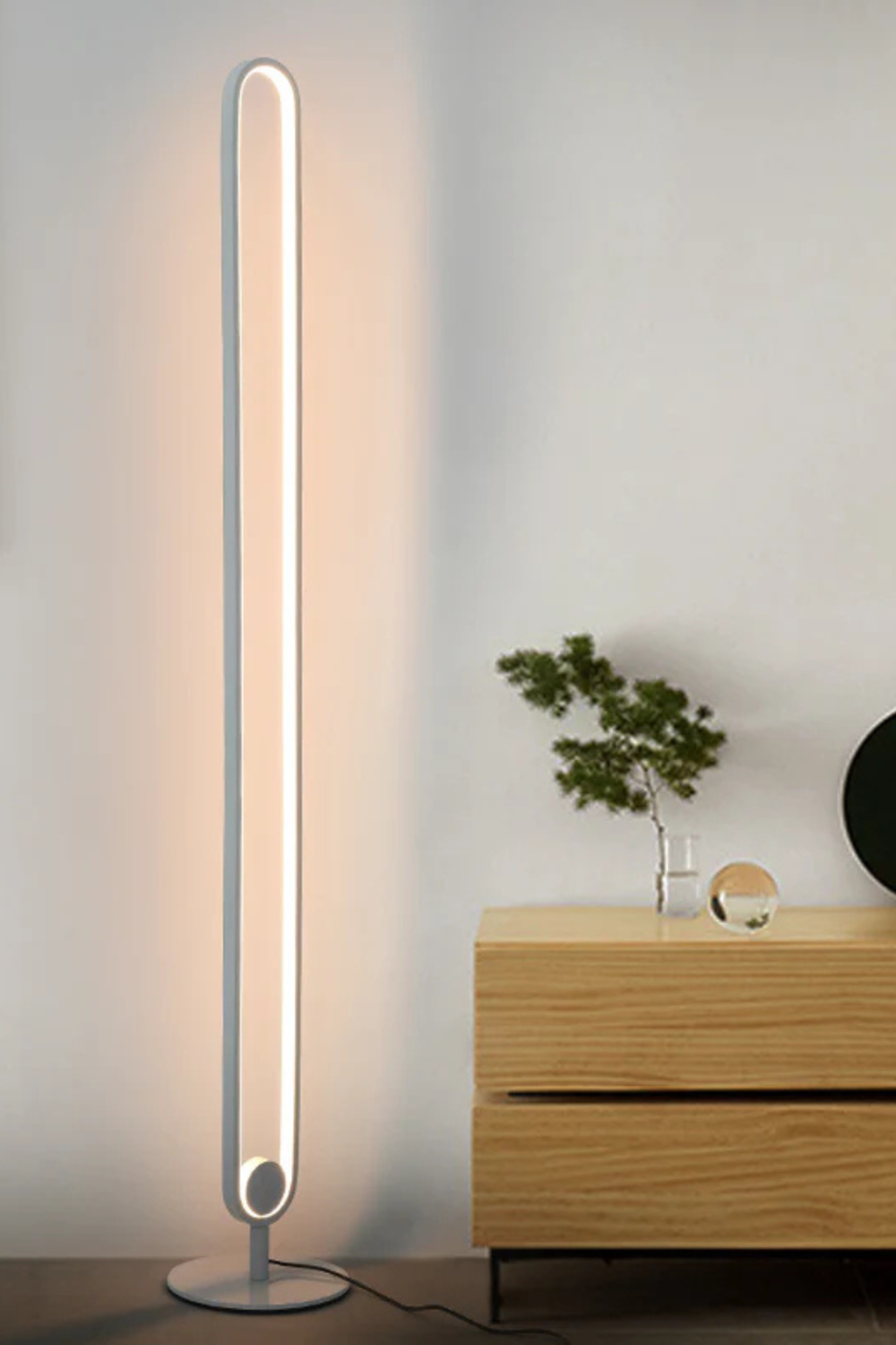 Lush Collective | Ozarke Minimalist Modern LED Floor Lamp White