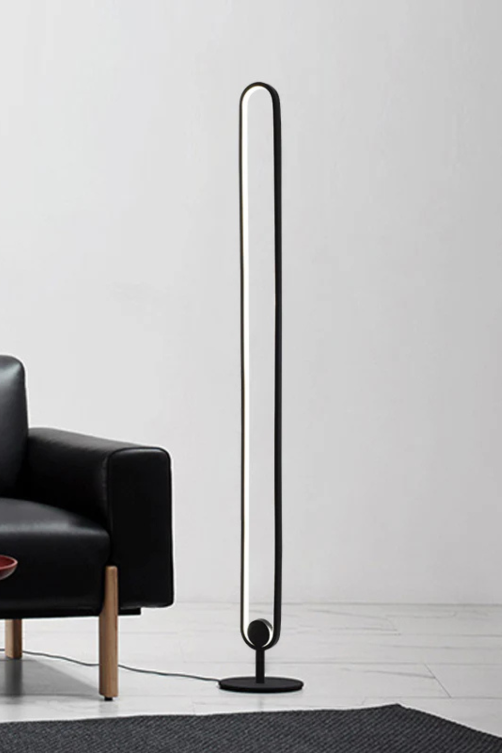 Lush Collective | Ozarke Minimalist Modern LED Floor Lamp Black