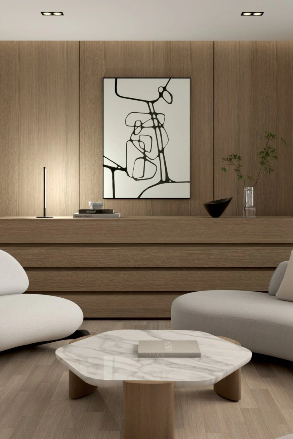 Lush Collective | Ozarke Minimalist RGB LED Table Lamp Living Room