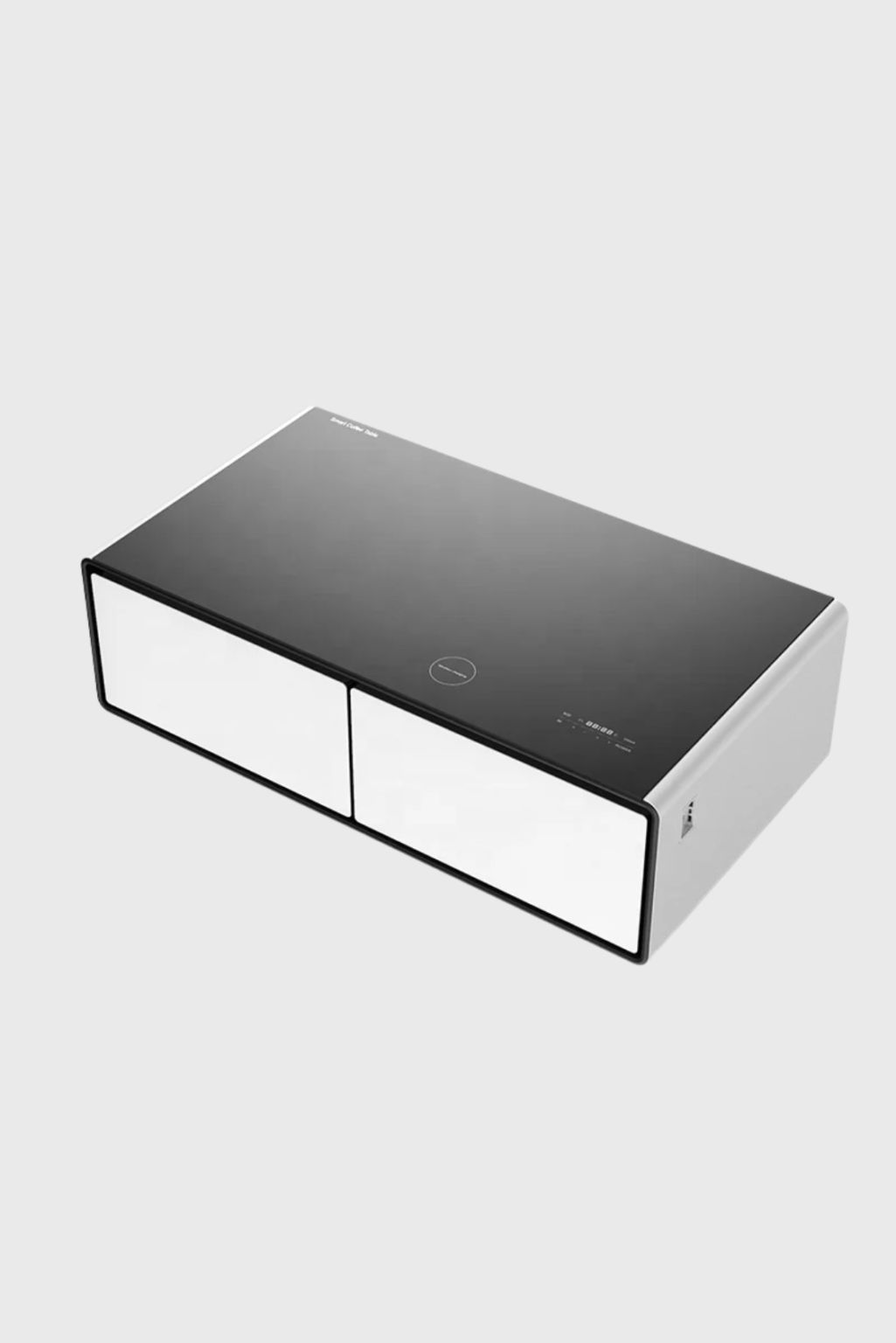 Lush Collective | Ozarke Smart Side Coffee Table With Refrigerator Bluetooth Speaker & Wireless Charging