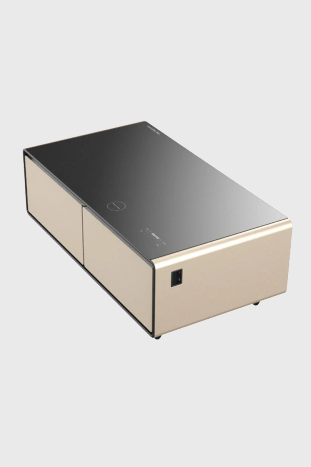 Lush Collective | Ozarke Smart Side Coffee Table With Refrigerator Bluetooth Speaker & Wireless Charging Tech
