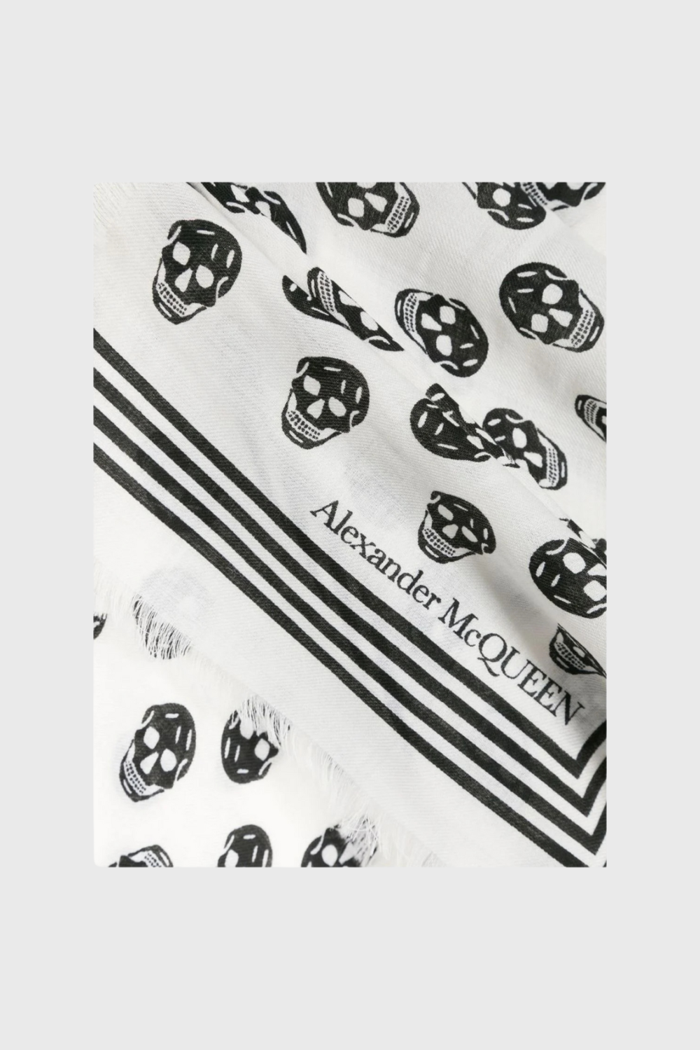 Lush Collective | Alexander McQueen Skull Wool Scarf Edge