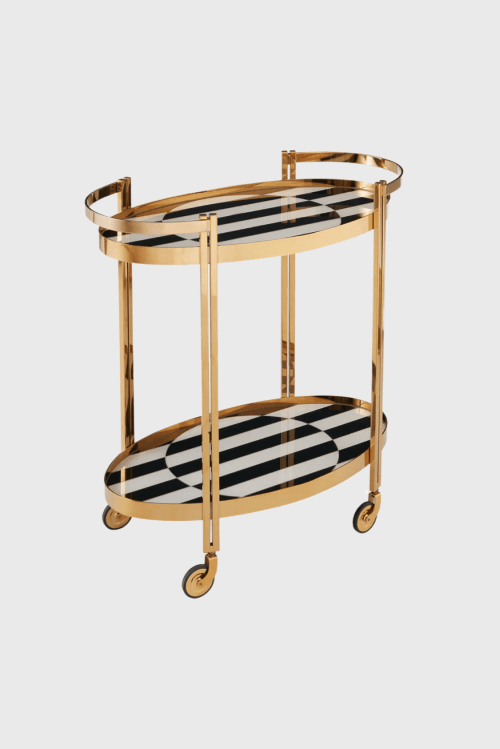 Lush Collective | Jonathan Adler Op Art Bar Cart Angle