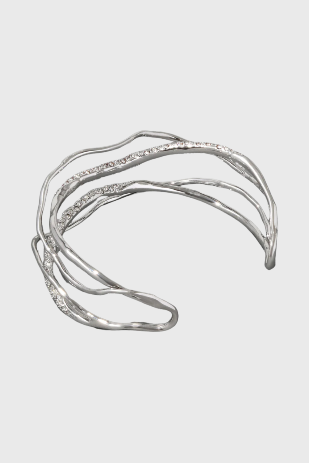 Lush Collective | Alexis Bittar Gold Crystal Intertwined Cuff Bracelet - Solanales Back