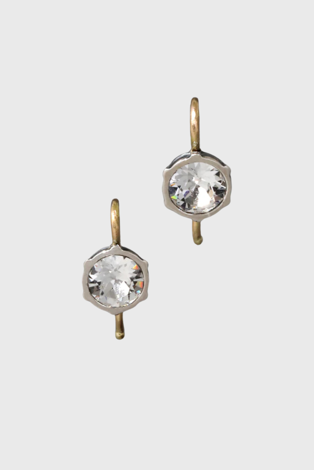 Lush Collective | Alexis Bittar Sterling Silver & 14k Gold Petite Cut Luminous Crystal Wire Earring