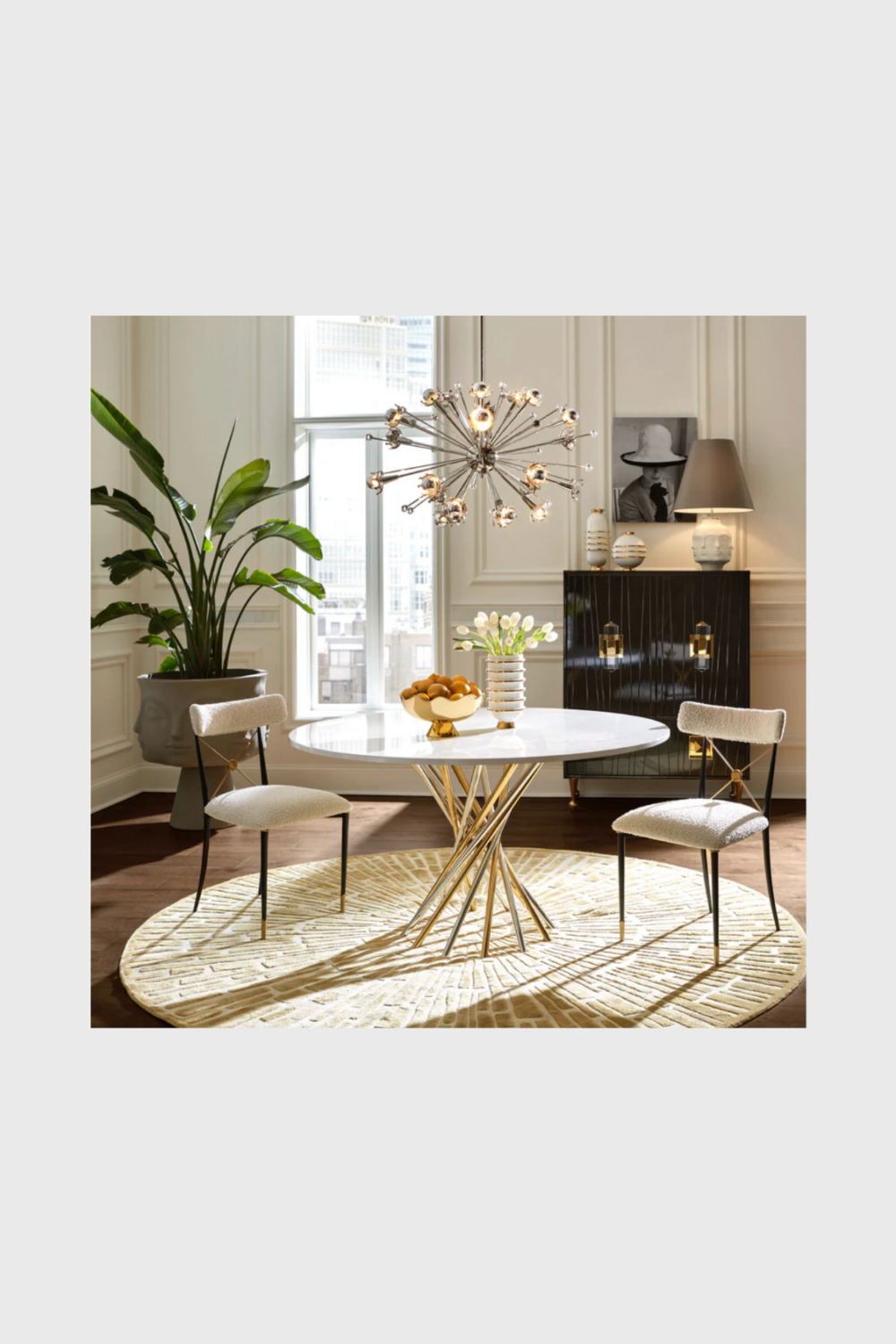 Lush Collective | Jonathan Adler Sunburst Hand-Knotted Round Rug
