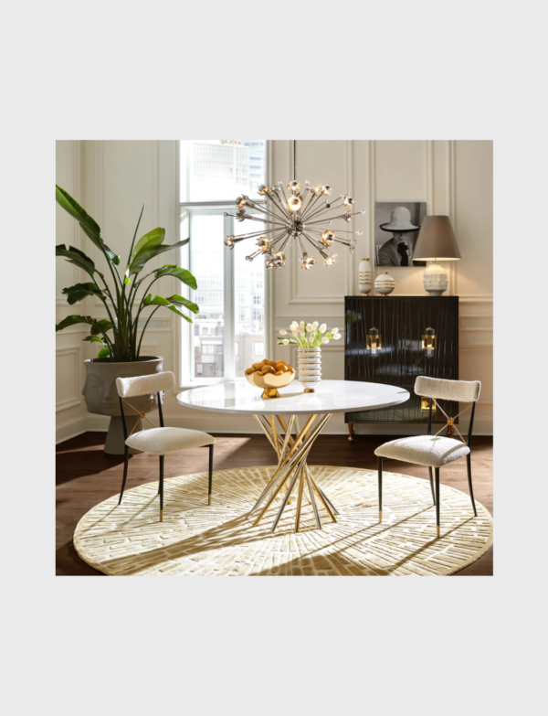 Lush Collective | Jonathan Adler Sunburst Hand-Knotted Round Rug