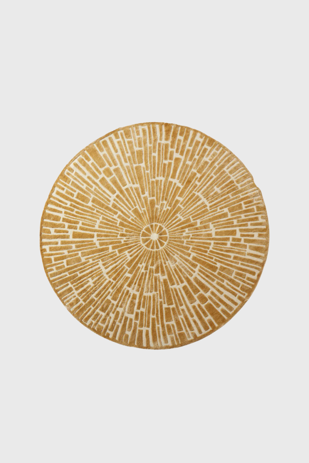 Lush Collective | Jonathan Adler Sunburst Hand-Knotted Round Rug Gold
