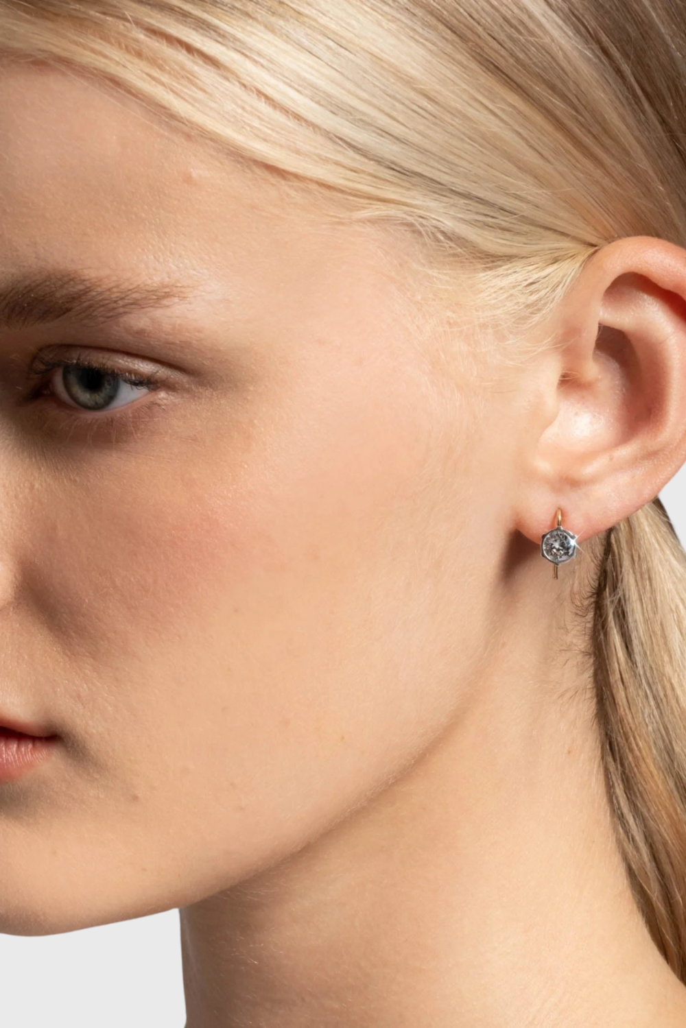 Lush Collective | Alexis Bittar Sterling Silver & 14k Gold Petite Cut Luminous Crystal Wire Earring Elegant
