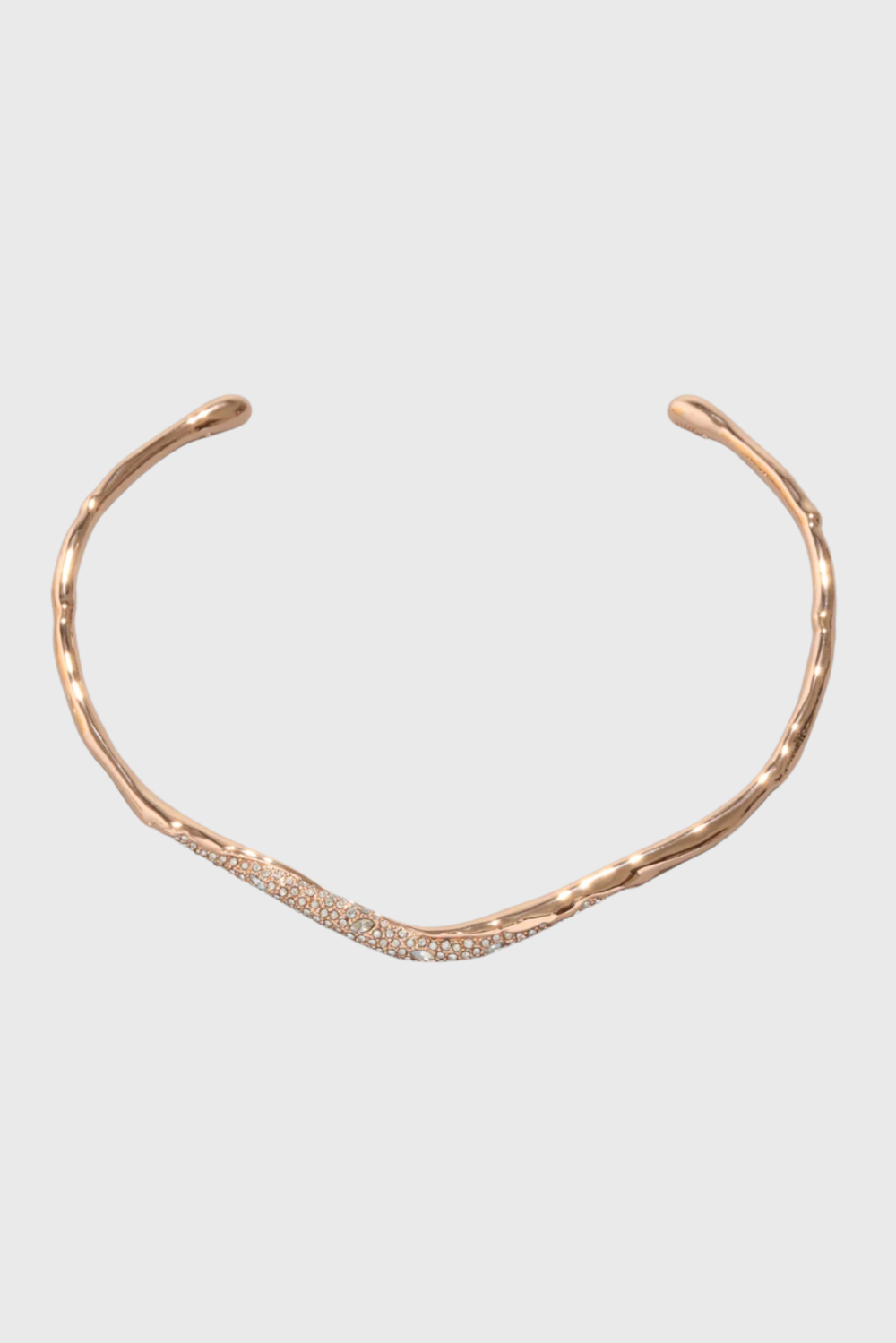 Lush Collective | Alexis Bittar Solanales Gold Crystal Skinny Collar Rose Gold