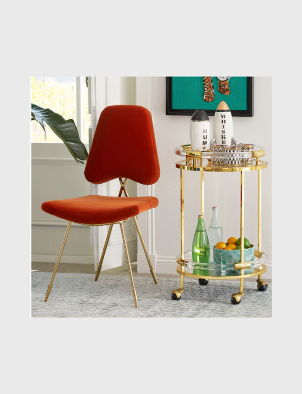 Lush Collective | Jonathan Adler Rocket Whiskey Decanter on Bar Cart