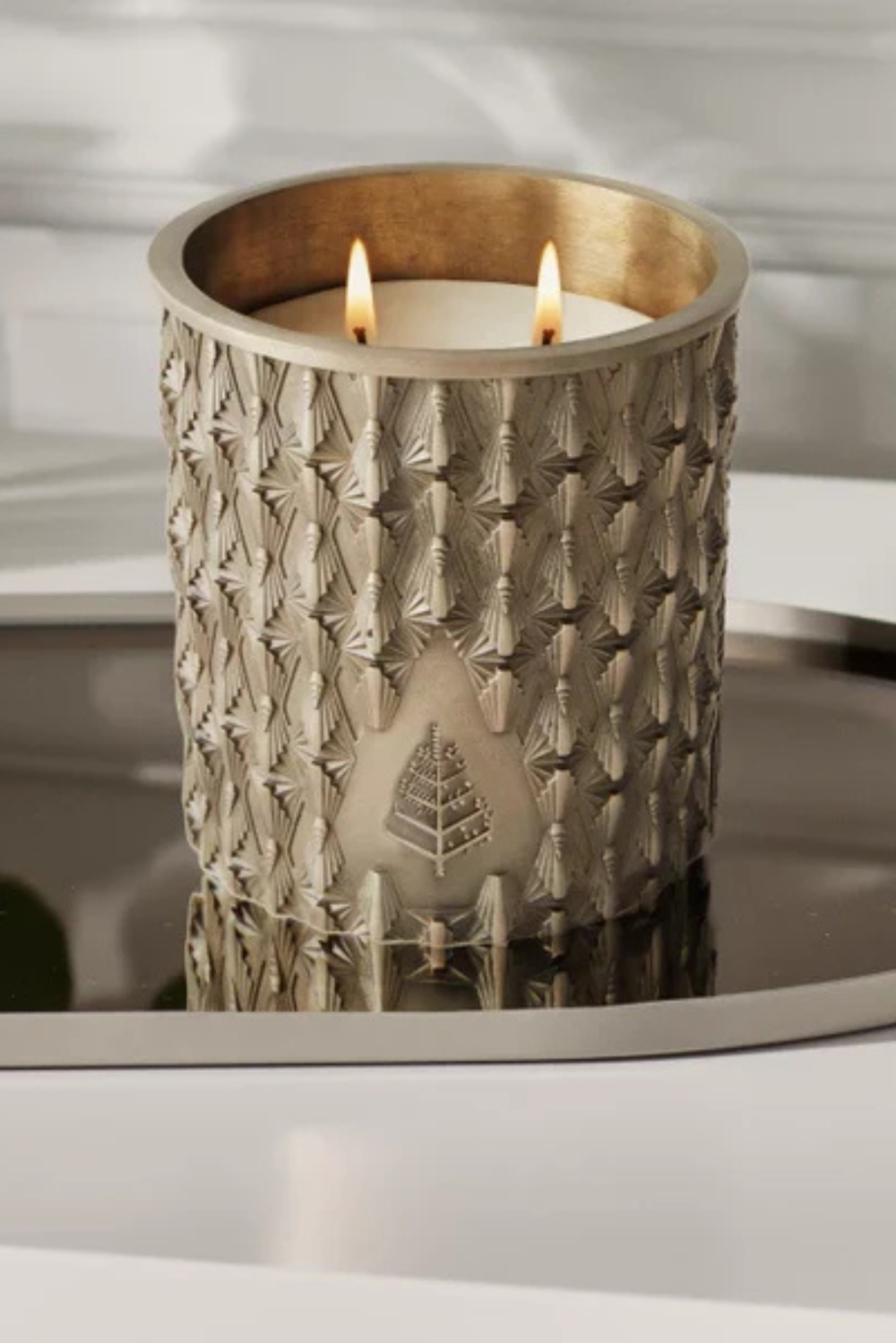 Lush Collective | Four Seasons Bronze Votive - Alpine Retreat - Close-up