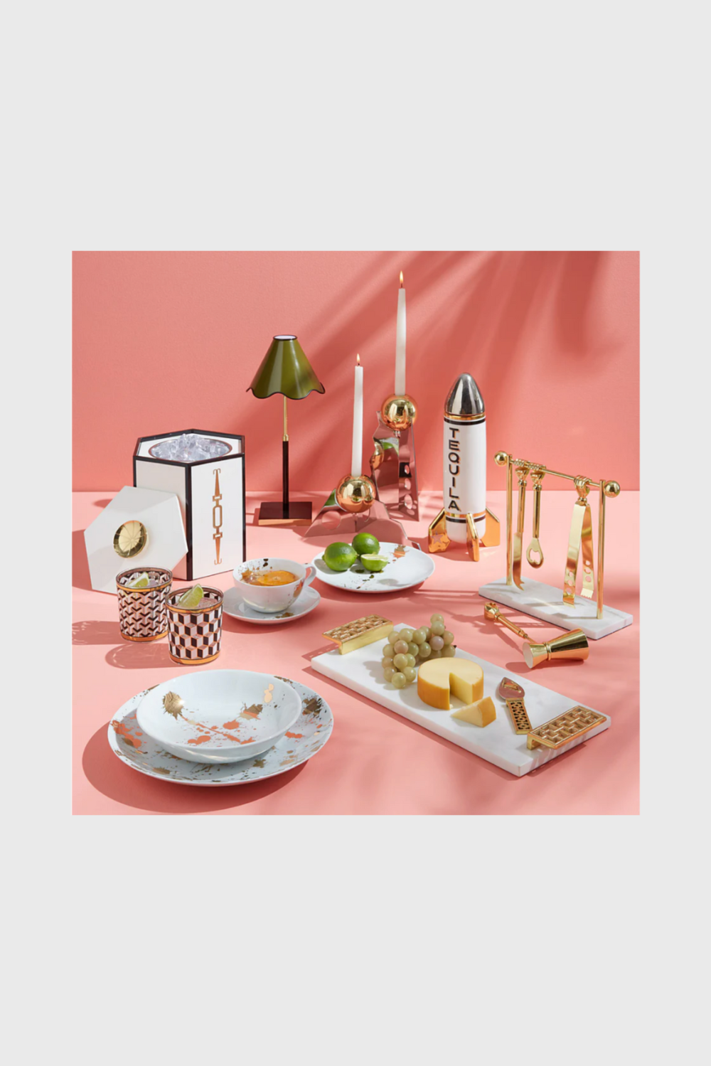 Lush Collective | Jonathan Adler Barbell Barware Set - Bar Sets