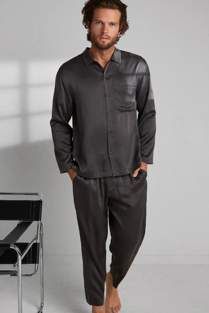 Lush Collective | Lunya Men’s Washable Silk Button-Up Set