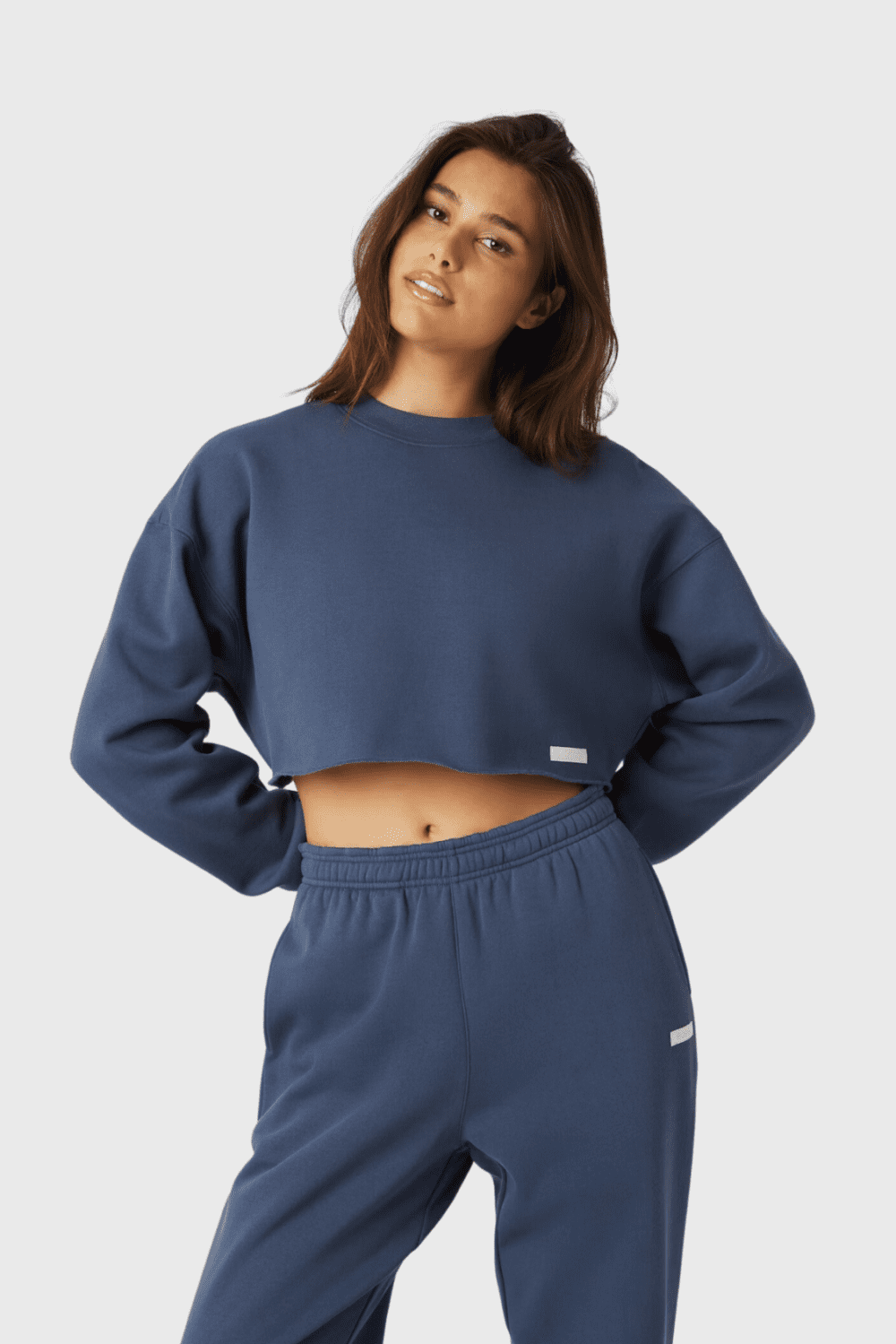 Lush Collective | Bjorn Borg Studio Women's Oversized Cropped Crew Nightshadow Blue