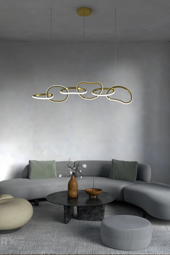 Lush Collective | Ozarke Lighting - Modern luxury LED Oval Circle Chandelier