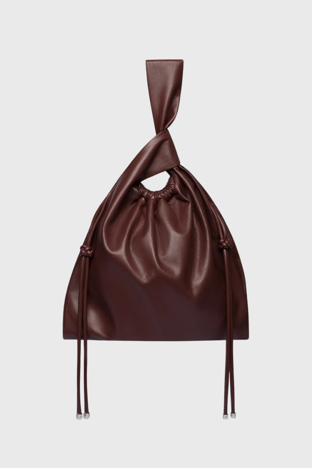 Lush Collective | Nanushka Jen Drawstring Bag in Black OKOBOR™ Alt-Leather - Plum Chutney