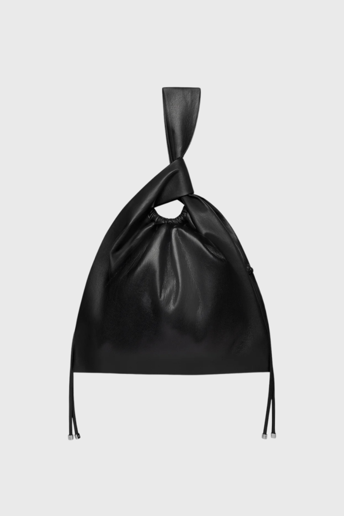 Lush Collective | Nanushka Jen Drawstring Bag in Black OKOBOR™ Alt-Leather - Black