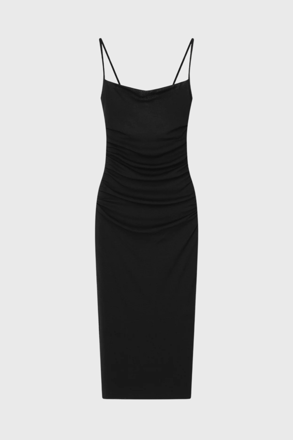 Lush Collective | Nanushka Alexa Mesh Jersey Midi Dress - Black