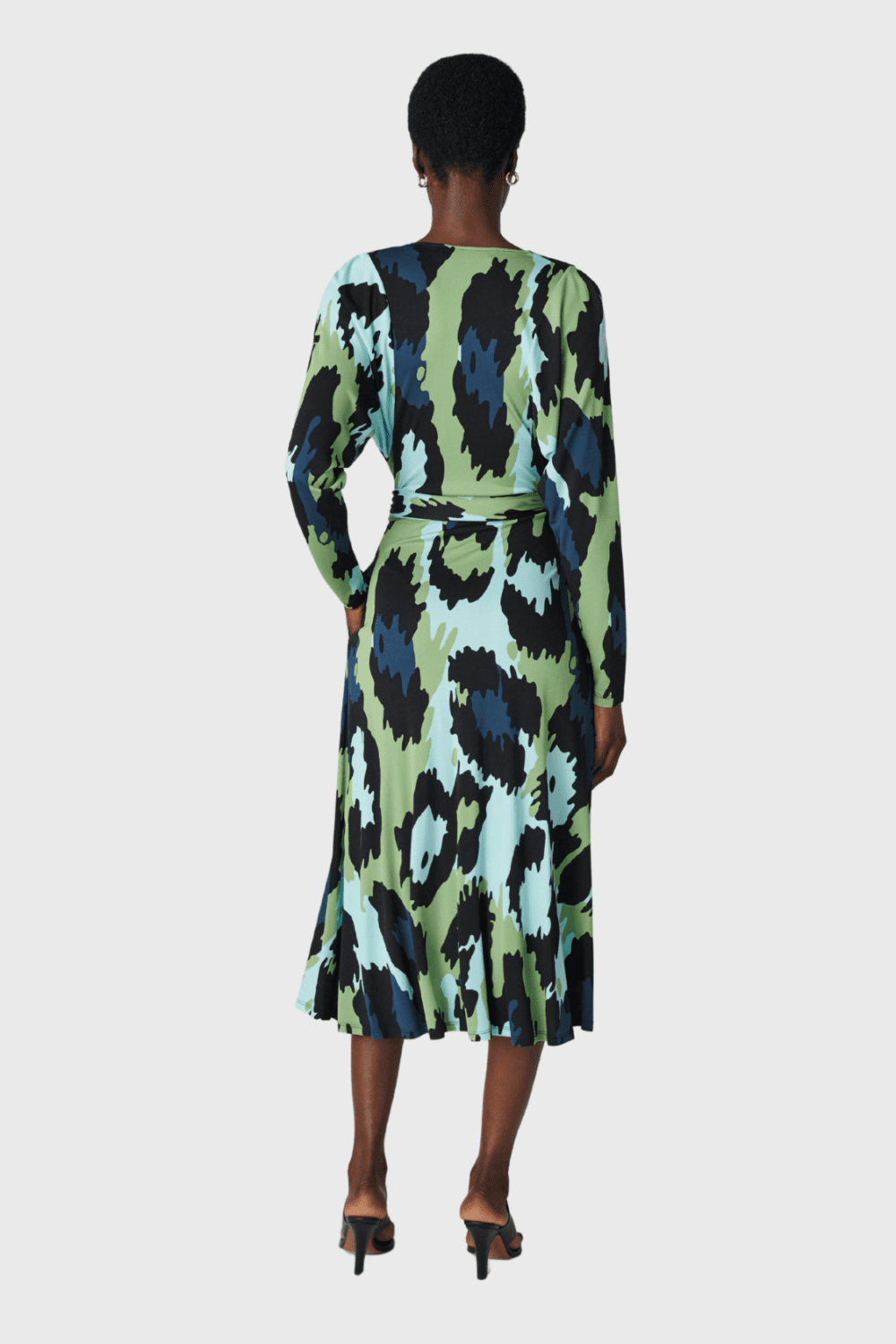 Lush Collective | Lush Collective | Diane von Furstenberg Amara Wrap Dress in Giant Jungle Cat Print - Back