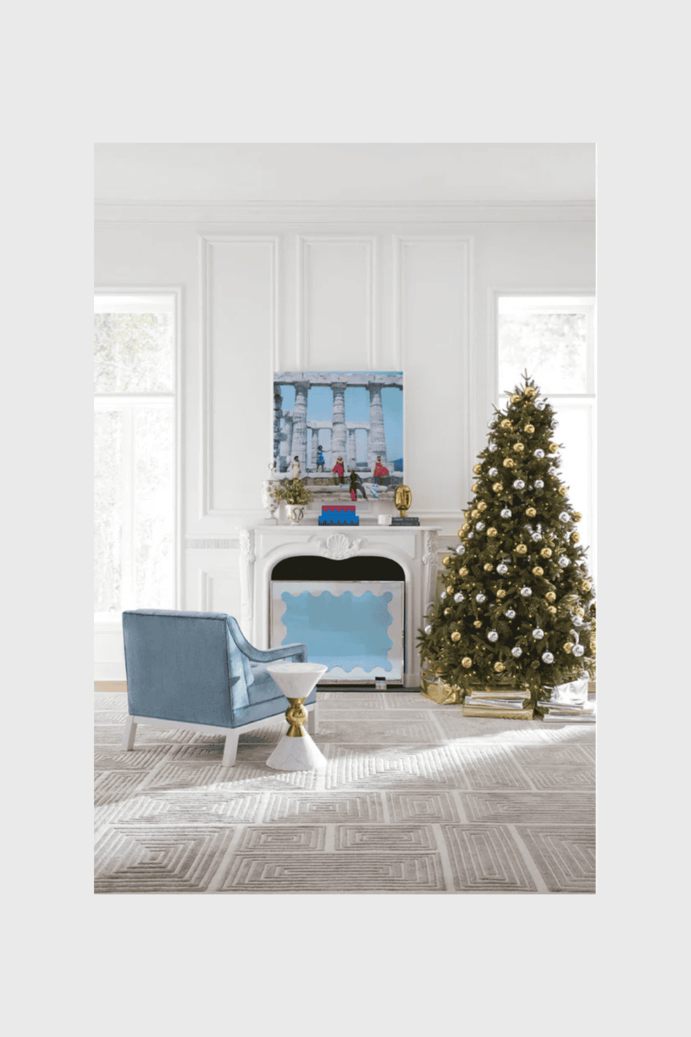 Lush Collective | Jonathan Adler Blocks Hand-Knotted Rug | Wool Area Rug - Champagne